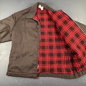 VTG A Pella Dutch Garment Jacket Mens XL Green Flannel Lined Mechanic Chore Barn